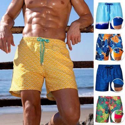 man wearing a Double Layer Summer shorts