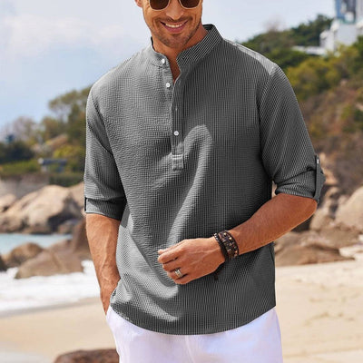 man wearing Airy Solid Color Shirt